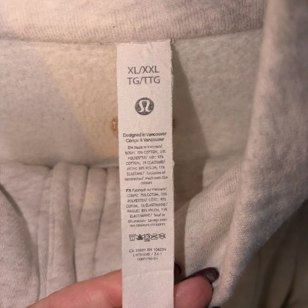 lululemon athletica XL-XXL Bone and Gold funnel neck LONG - Picture 3 of 13